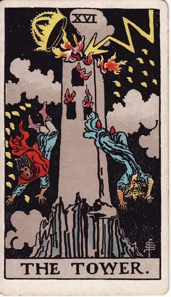 Carta dei tarocchi Rider–Waite–Smith: La Torre