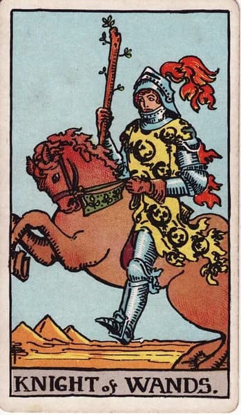 Carta dei tarocchi Rider–Waite–Smith: Cavaliere di Bastoni