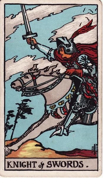 Carta dei tarocchi Rider–Waite–Smith: Cavaliere di Spade